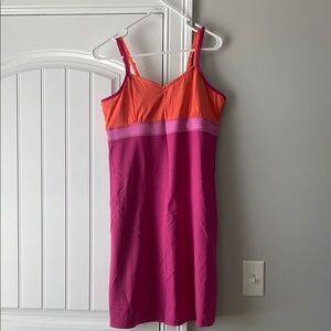 Vibrant Pink and Orange Dress